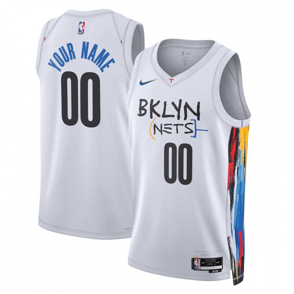 Brooklyn Nets Unisex 2022/23 Swingman Custom Jersey - City Edition - White-Pro Kit Vault | Brand New 26/27 Sports Jerseys